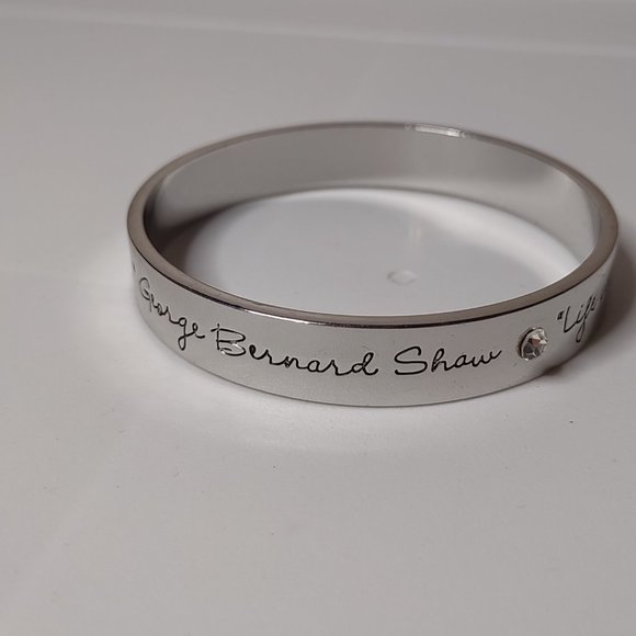 Life Isn't About Finding Yourself Life Is About Creating Yourself Metal Bangle - Picture 5 of 12